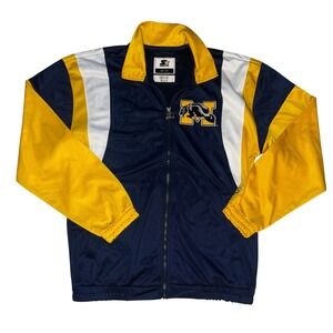 Starter Mens Michigan Wolverines Track Jacket Basketball Full Zip Medium